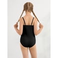 thumbnail image 5 of Usaibhir Girl's Solid Cut Out Sleeveless One Piece Swimsuit Bathing Suits Swimwear Beachwear for Kids 7-14 Years, 5 of 11