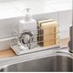 thumbnail image 1 of Soporte de esponja multifuncional de acero inoxidable 304 para fregadero de cocina, organizador de fregadero, escurridor de platos, jabonera, panel colgante ajustable Adepaton Accesorios de Baño, 1 of 5