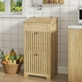 thumbnail image 3 of Onion and Potato Storage Bin Box Kitchen Pantry Cabinet for Fruits Snacks Wooden Bread Box Wood, 3 of 9