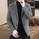 thumbnail image 3 of Ceisia Men's Slim Notched-Lapel Faux-Wool Casual Polyester Blazer Gift, 3 of 6