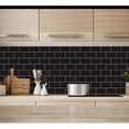 thumbnail image 6 of Art3d Peel and Stick Backsplash Tile Black Self Adhesive Removable Sticker Kitchen Bathroom 3D Wall Sticker Subway Tiles (10-Pack), 6 of 11
