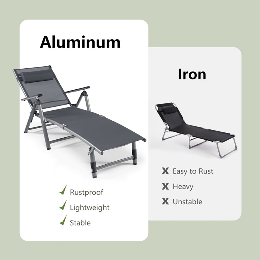 Aimee Lii Outdoor Aluminum Chaise Lounge Chair with Quick-Drying Fabric, Patio Loungers Aimee Lii Outdoor Aluminum Chaise Lounge Chair with Quick-Drying Fabric, Patio Loungers