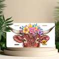 thumbnail image 6 of 1 Pcs 2D Flat License Plate Covers & Frames, Floweradorned For Decorative Front, Waterproof For Decoration Aluminum License Plate Covers & Frames Cover For Men Women, 12" X 6", 6 of 7