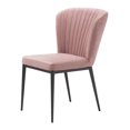 thumbnail image 1 of Modern Contemporary Dining Chair, Set of 2, Pink, Velvet Fabric Stainless Steel, 1 of 6