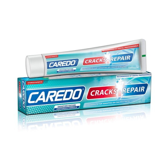 CAREDO Hydroxyapatite Toothpaste for Sensitive Teeth, Fluoride-Free Toothpaste, Daily Enamel Care, SLS-Free, 100g