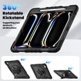 thumbnail image 5 of For iPad Pro 13 inch Case 2024 (M4), 360 Rotating Shockproof Cover with Stand, Screen Protector, Shoulder Strap, Black, 5 of 7