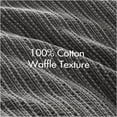 thumbnail image 4 of JERFIT King Size Waffle Weave Comforter Set, 3-Piece Oversized All Season Bedding, 100% Cotton, Charcoal Gray, 4 of 10