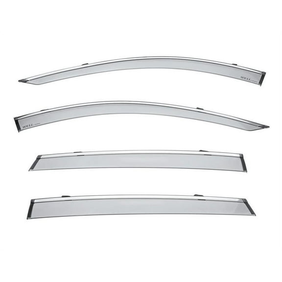 Wellvisors Side Window Visors Wind Deflectors Rain Guard With Chrome Trim for 2019 2020 2021 2022 2023 2024 Acura RDX 3-847AC013