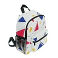thumbnail image 2 of FORMRS School Backpack with Front Zippered Pocket 12" Student Travel Daypack, Simple Triangles, 2 of 6