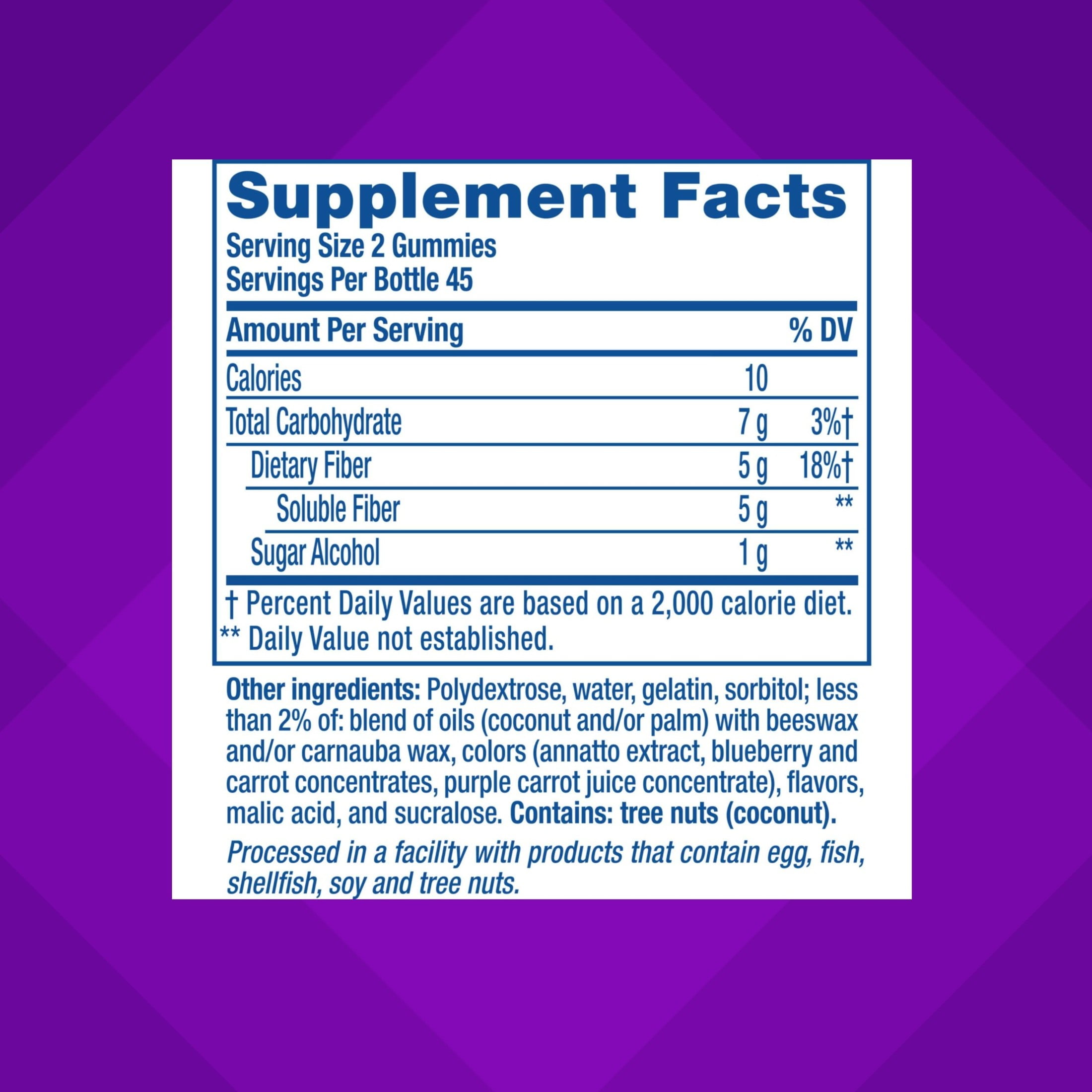 vitafusion Fiber Well Sugar Free Fiber Supplement Gummies, Fruit Flavored, 90 Count