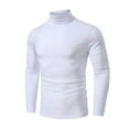 thumbnail image 4 of Biekopu Mens High Neck Polo Neck Tops Turtleneck Cotton Pull Over Sweaters Stretch Jumpers, 4 of 9