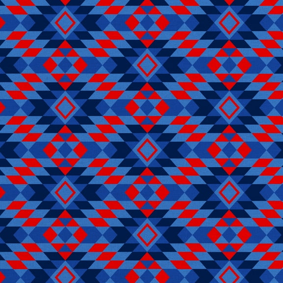 David Textiles 44" x 1 yard Cotton Kilim Pattern Pre-Cut Fabric, Navy