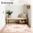 thumbnail image 3 of Ultra Soft Area Rug, Silk Runner, Non Slip, Stain Resistant, Washable Area Rugs for Living Room, Bedroom(Ivory, 6X9), 3 of 8