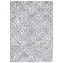 SAFAVIEH Martha Stewart Isabella Diamond Area Rug, Silver/Ivory, 5'3" x 7'7"