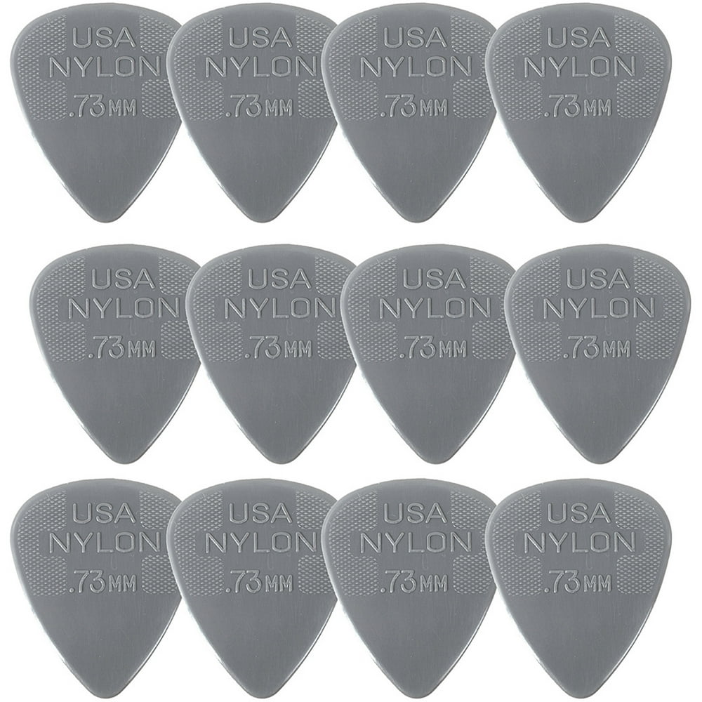 Dunlop Nylon Standard Guitar Picks 12Pack .73mm Medium Gray