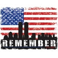 thumbnail image 4 of Mens Remember 9-11, 2001 Sept 11th Cotton Tee Shirt, 4XL Kelly Green (TALL SIZE), 4 of 5
