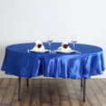 thumbnail image 4 of BalsaCircle 90" Royal Blue Round Satin Tablecloth Table Covers Reception Table Linens, 4 of 4