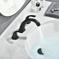 thumbnail image 3 of sumerain Widespread Bathroom Faucet Double Handle 3 Hole Lavatory Sink Faucet, Matte Black, 3 of 10