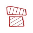 thumbnail image 1 of Para Dodge Challenger 2008-2014 cubierta de rejilla de ventilación de coche de fibra de carbono roja esquí esquí Gafas de esquí, 1 of 5