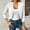 White, variant on IUYRTFE Women's Open Front Cropped Cardigan 3/4 Sleeve Solid Color Casual Lightweight Jacket