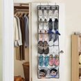 thumbnail image 4 of Wall Hanging-Over The Door Shoe Toy Organizer Rack Oxford Cloth Hanging Storage Space Saver with 22 Pockets, 4 of 7