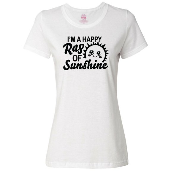 Inktastic Im a Happy Ray of Sunshine with Happy Sun Women's T-Shirt