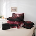 thumbnail image 6 of Castle Fairy Floral Butterflies 7-Piece Bedding Comforter Set, King Size, Gothic Floral Rose Skull, Abstract Gradient, Reversible, 6 of 8