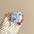thumbnail image 2 of for Samsung Galaxy Buds 2 pro/Buds 2/Buds Live/Buds pro/Fan Edition(FE) case with Cute Rose Flower Pattern and Keychain Accessory,Hard Cover for Women Girls (Blue), 2 of 16