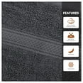 thumbnail image 3 of Utopia Towels 6 Pack Hand Towels, 100% Ring Spun Cotton Kitchen Towel Set, 16x28" Plush and Highly Absorbent For Hotel & Spa, Gym, Face, Hand, Bathroom 620 GSM (Grey), 3 of 9