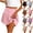 Pink, variant on POIUYTR Womens Casual Pleated Skirts Summer Elastic Waist A-Line Mini Skirts Trendy Solid Color Short Skirt