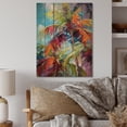 thumbnail image 2 of Designart "Pop Art Palm Trees II" Floral Print on Natural Pine Wood, 2 of 5