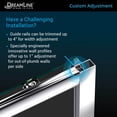 thumbnail image 2 of Infinity-Z 34 in. D x 60 in. W x 74 3/4 in. H Clear Sliding Shower Door in Oil Rubbed Bronze, Center Drain Biscuit Bas, 2 of 14