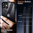 thumbnail image 5 of Shockproof Clear Case for iPhone 12/12 Pro, [Not Yellowing] [10FT Military Drop Protection] Hard Clear Back Four Corner Airbags Drop Protection Phone Cover, 6.1 inch, Black, 5 of 7