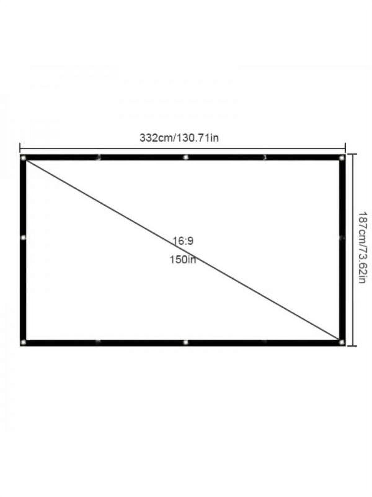 Portable Outdoor Movie Screen, 150 inch 3D Projector Screen Frame