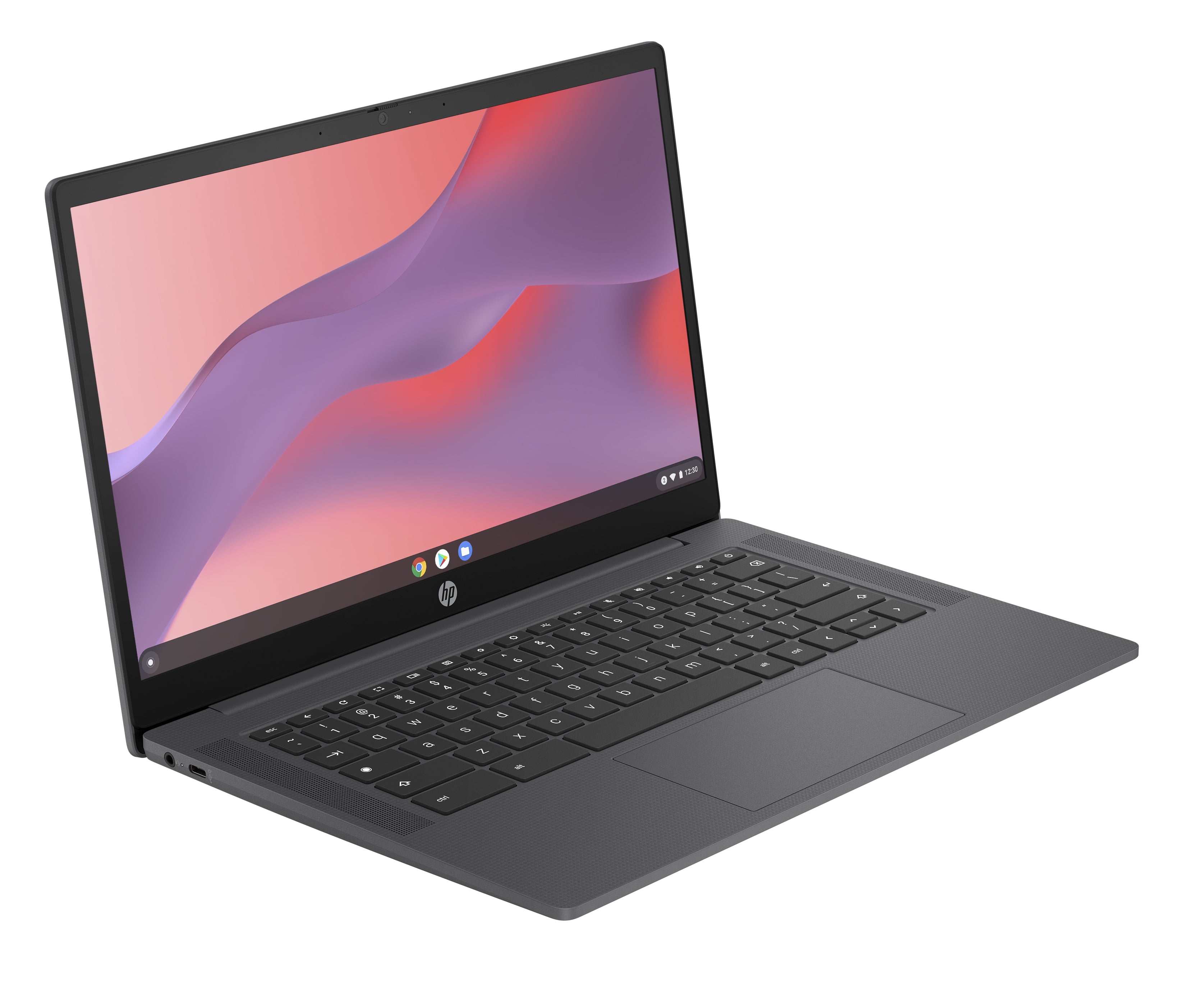 HP Chromebook 14A-NF0020CA - Intel N-series - N100 / up to 3.4 GHz - Chrome OS - UHD Graphics - 8 GB RAM - 128 GB SSD UFS - 14" IPS 1920 x 1080 (Full HD) - Wi-Fi 6, Bluetooth - glacier silver