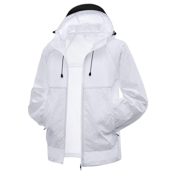 LIaqionyy Big and Tall Jacket for Mens Quick Dry Zip up Hoodie Lightweight Workout Hiking Coats with Pocket