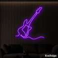 thumbnail image 2 of Craftnamesign Guitar Neon LED Sign, Guitar Shop LED Sign, Musician Gifts, 2 of 4