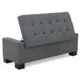 thumbnail image 6 of Noble House Layton Rectangular Fabric Lift Top Ottoman, Charcoal, 6 of 6