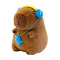 thumbnail image 2 of Peluche de carpincho de 30 cm, regalo de cumpleaños para niños Auriculares establecidos, 2 of 9