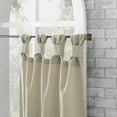 thumbnail image 2 of Archaeo 2-Pack Washed Cotton Twist Tab Cafe Curtain Pair, 52"W X 36"L, Oatmeal, 2 of 8
