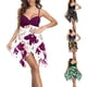 thumbnail image 2 of Gibobby Trajes de Baño para Mujer Conjunto de traje de baño dividido con estampado de bikini para mujer(Verde,G), 2 of 4