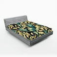 thumbnail image 2 of Ambesonne Floral Fitted Sheet, Vintage Leaves of Flowers, Queen Size, Charcoal Grey Cream, 2 of 5