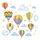 thumbnail image 3 of Adhesivos de pared coloridos con globos aerostáticos, nubes y estrellas, 3 of 4