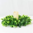 thumbnail image 3 of 2 Pack Artificial Boxwood Wreath - 11" Mini-Sized Boxwood Wreath Green Candle Wreath for Wall Window Home Decoration, 3 of 5