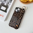thumbnail image 4 of Funda para iPhone 11, diseño de estampado de leopardo con correa para la muñeca, TPU suave y parte trasera de PC dura, antiarañazos, funda protectora de cuerpo completo para iPhone 11 de 6,1 pulgadas, 4 of 4