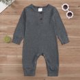 thumbnail image 2 of CAUYDY Boy Clothing for Infant Preemie Long Sleeve Loungewear for Girl Newborn Bodysuit 0 3 6 9 Months 1T 2T Fall Winter Baby Romper Sizes 0-4 Months,Dark Gray, 2 of 9