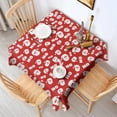 thumbnail image 2 of Red Christmas Santa Pattern Square Tablecloth,Waterproof Square Table Cover,Wipeable Spillproof Washable Table Cover for Home Kitchen Party Decor 42"X42"(107x107cm), 2 of 6