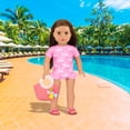 thumbnail image 5 of TDDS9 American 18 Inch Doll Swimsuit Accessories and Clothes Sets Includes 18 Inch Doll Clothes and Bag, Shoes, Sunglasses, Necklaces (No Dolls), 5 of 8