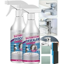 Bathroom Descaler Cleaner,2024 Powerful Stubborn Stains Cleaner All-Purpose Bathroom Descaler Foam Spray For Bathroom Toilet Bath Shower Glass Cleaner,Bathroom Descaler,1pcs（Sponge  Towel ）