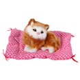thumbnail image 1 of Super Cute Mini Simulation Sounding Sitting Kittens Cats Plush Toys Doll Christmas Gift Yellow, 1 of 5